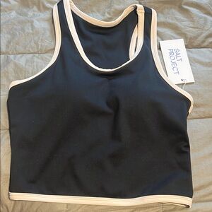 Salt Project Black and Cream Tank Top